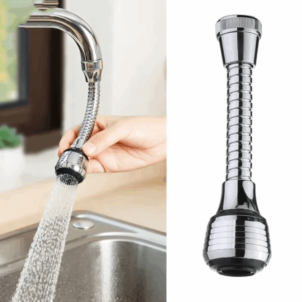 360° Faucet Magic: High Pressure Water-Saving Extender for Kitchen & Bathroom