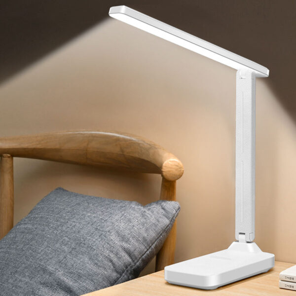 Foldable LED Desk Lamp with 3 Color Modes and Compact Design