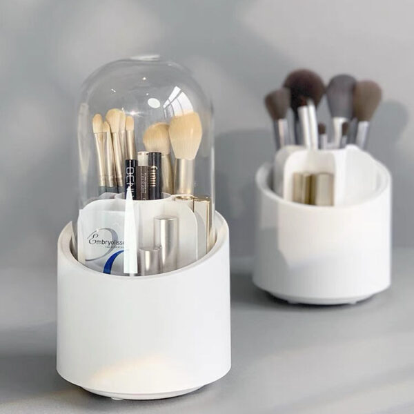 360 Degree Rotating Makeup Brush Organizer